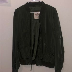 Green Hollister Bomber Jacket